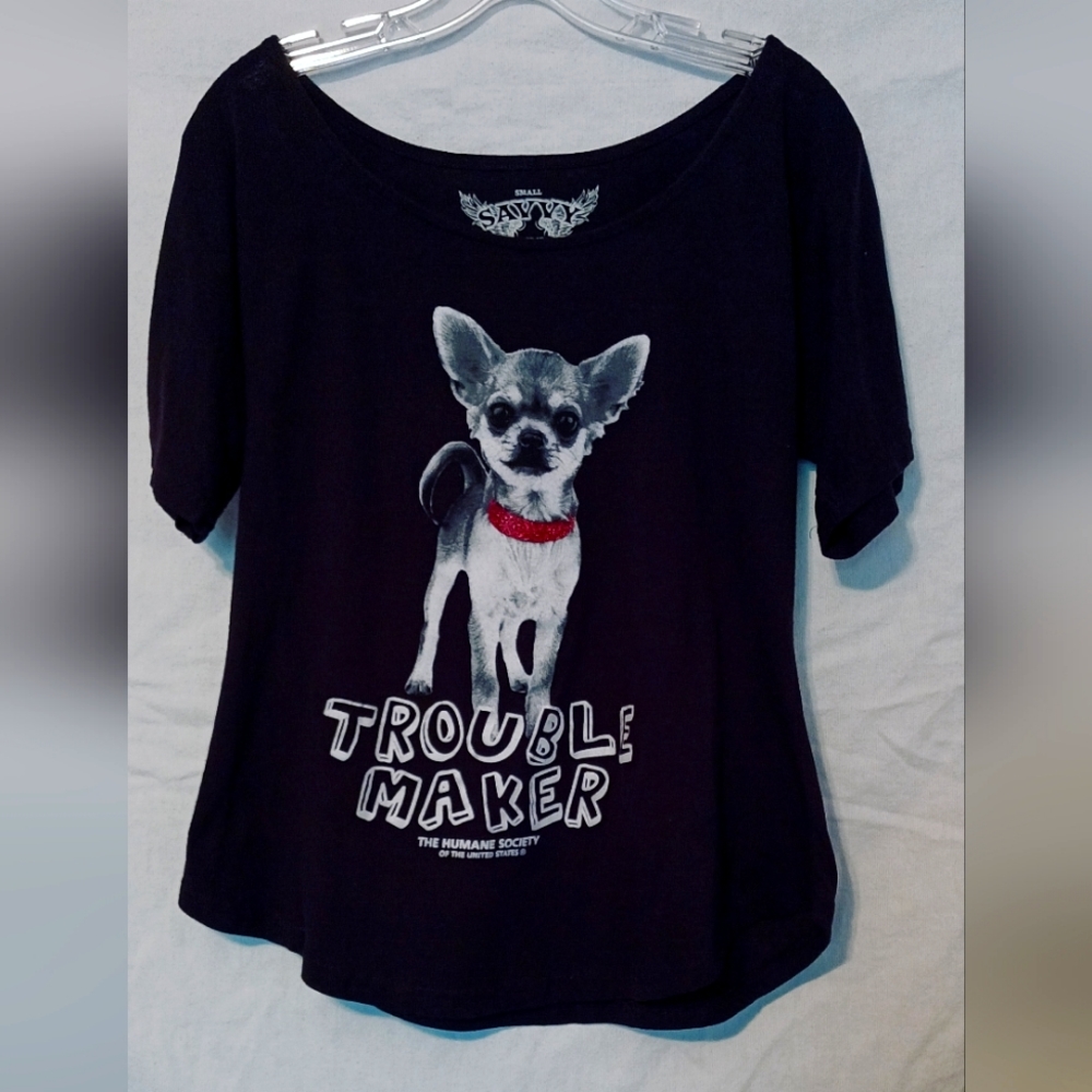 Short sleeve black shirt size small